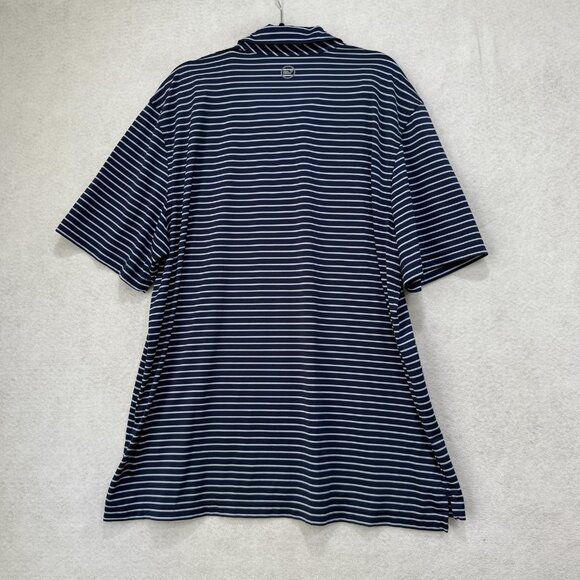Vineyard Vines Polo Shirt Mens XL Blue White Stripe Performance Golf Stretch - Picture 7 of 9